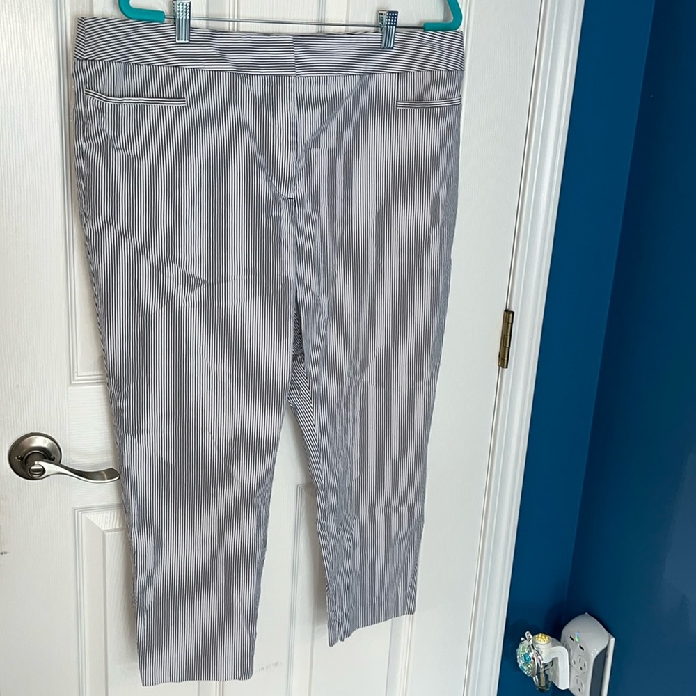 And Taylor pants size 16, blue and white stripes